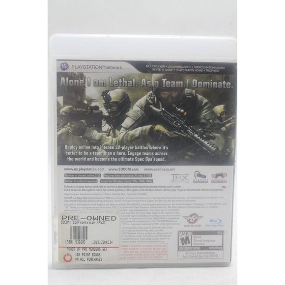 SOCOM: U.S. Navy SEALs Confrontation (Sony PlayStation 3, 2008) Complete w/ Orig - Picture 4 of 8